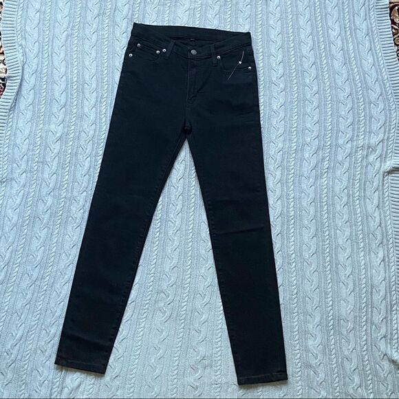 FRYE Addie Street Style Midnight Black Mid Rise Skinny Jeans - Picture 7 of 12